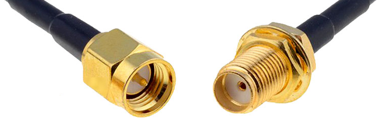 SMA male and female cable connector